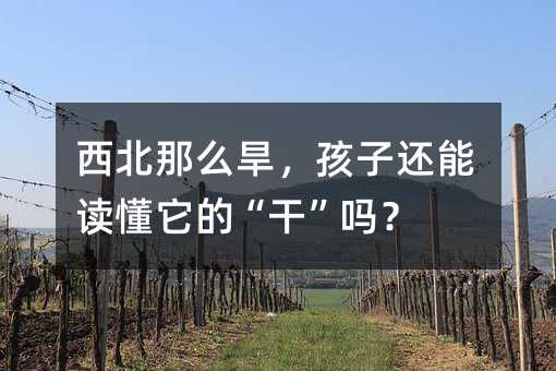 西北那么旱,孩子还能读懂它的“干”吗?